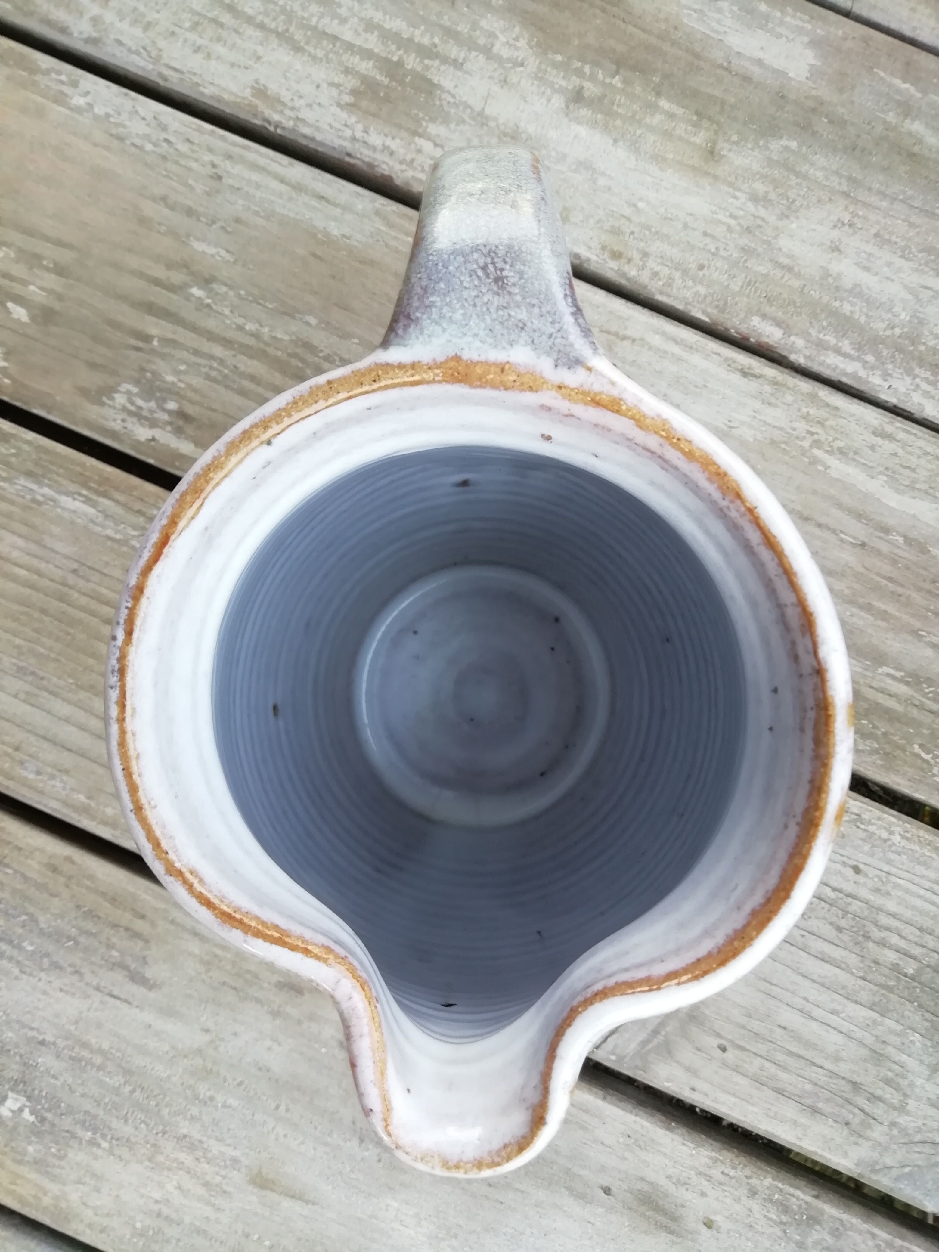 Glazed sandstone pitcher