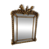 Louis XVI style mirror with parecloses in wood and gilded stucco, 19th century