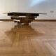 Vintage 1970s Square Coffee Table in Brass and Smoked Glass, David Hicks