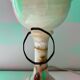 Grande lampe onyx et macramé 