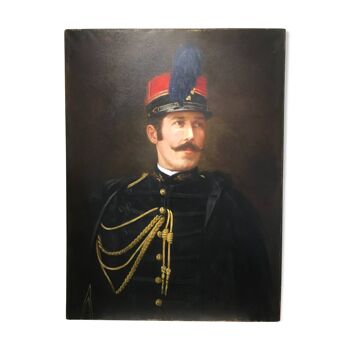 Portrait d’un capitaine de cavalerie XIX siècle