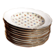 Service of 12 hollow porcelain plates S.F.P. Société Française de Porcelaine