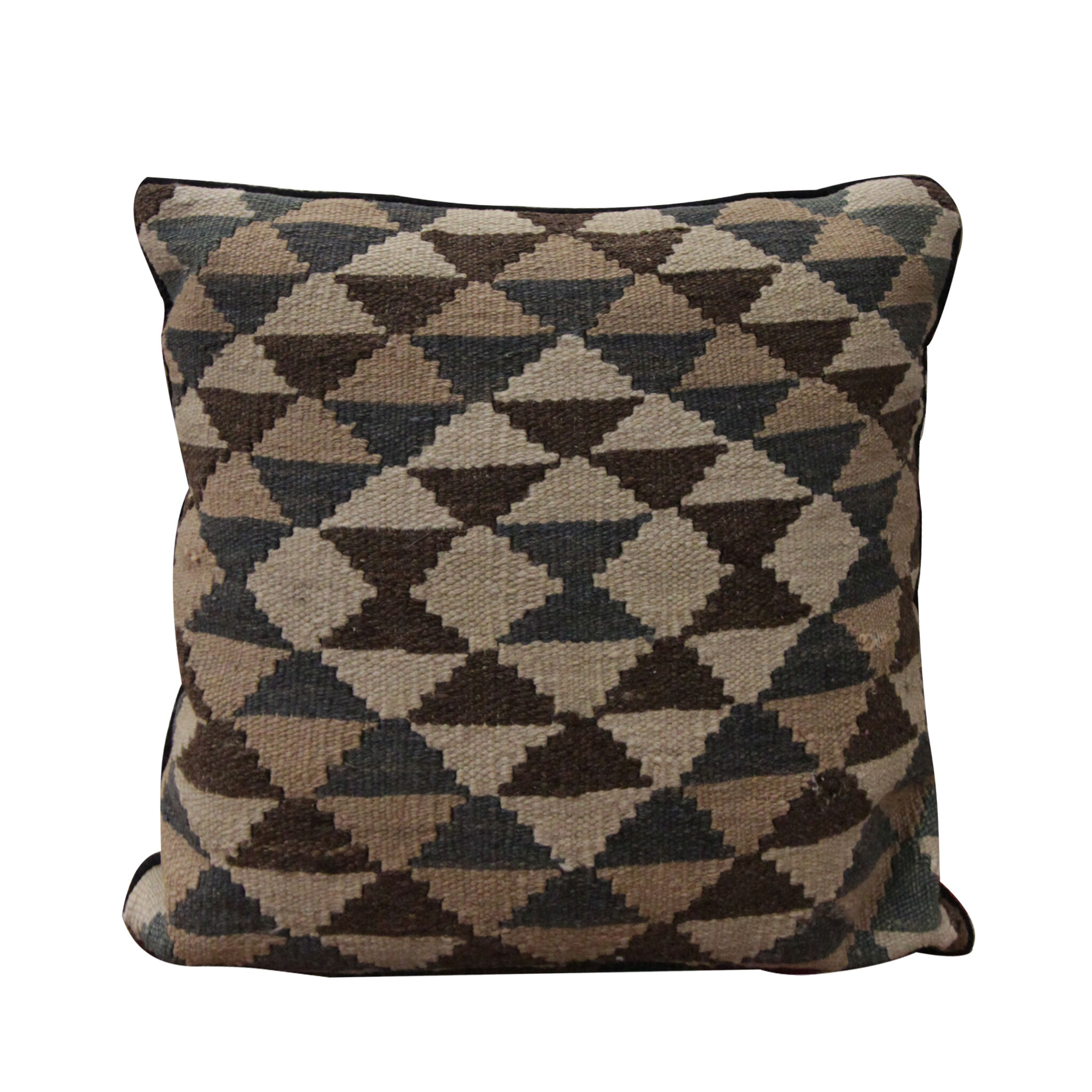 Handmade Flatwoven Kilim Cushion Cover Vintage Turkish Scatter Pillow