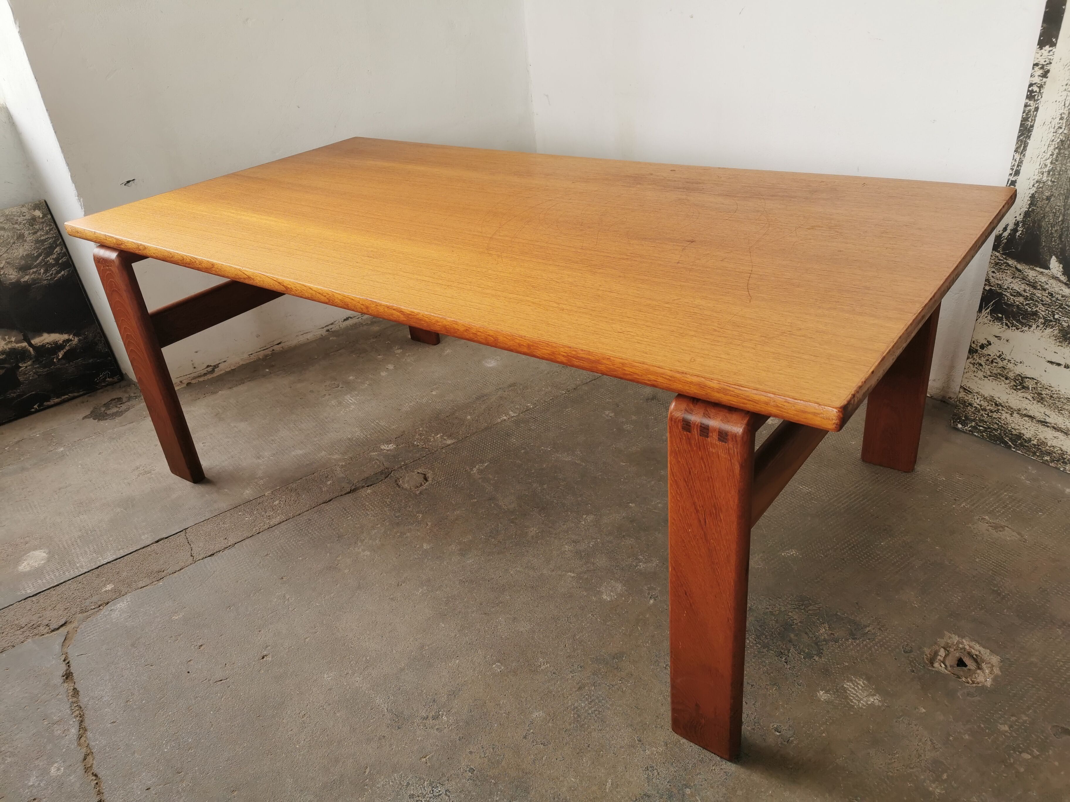 Scandinavian style teak coffee table