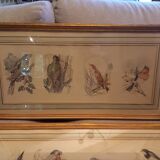 Lot 2 aquarelles oiseaux anciennes