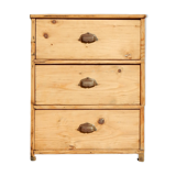 Ancien petit buffet / Meuble de métier de coiffeur en sapin