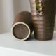 Set of 2 Vintage Stoneware Ceramic Mugs in Brown with Moss-Green Glaze by Matthias Jäckel Studio, Keramikhof Naunhof