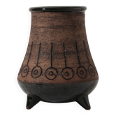 Eke Bjerén Ceramic Vase On Legs, For Gabriel, Sweden, 1960s