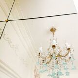 Lustre Marie-Thérèse en cristal et verre de Murano bleu