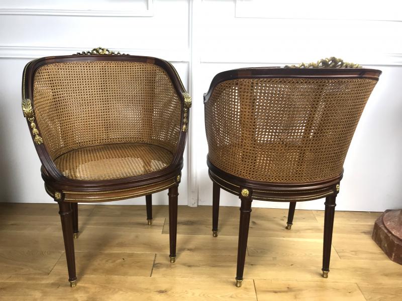Pair of mahogany chairs