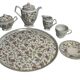 Tableware, tea service called egoist, floral decoration, 20th century