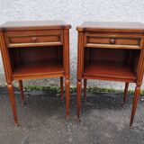 Pair of bedside drawer fluted feet
