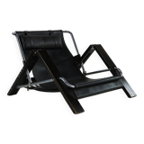 Seventies leather grasshopper lounge object by Sonja Wasseur