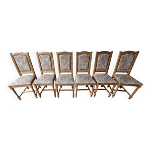 6 chaises de style en - tissus