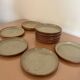 Set of 12 stoneware dinner plates