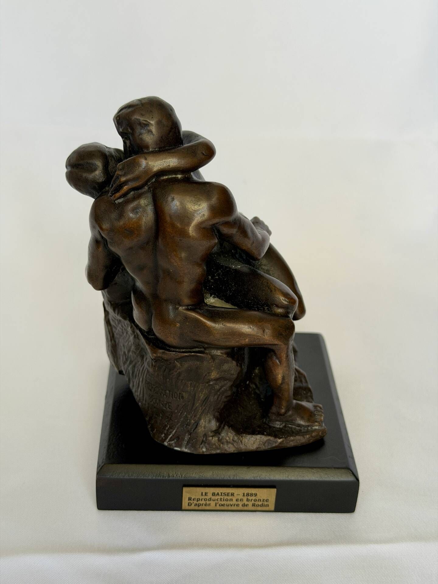 The Kiss Bronze Sculpture, Rodin Statue Reproduction, French Sculpture