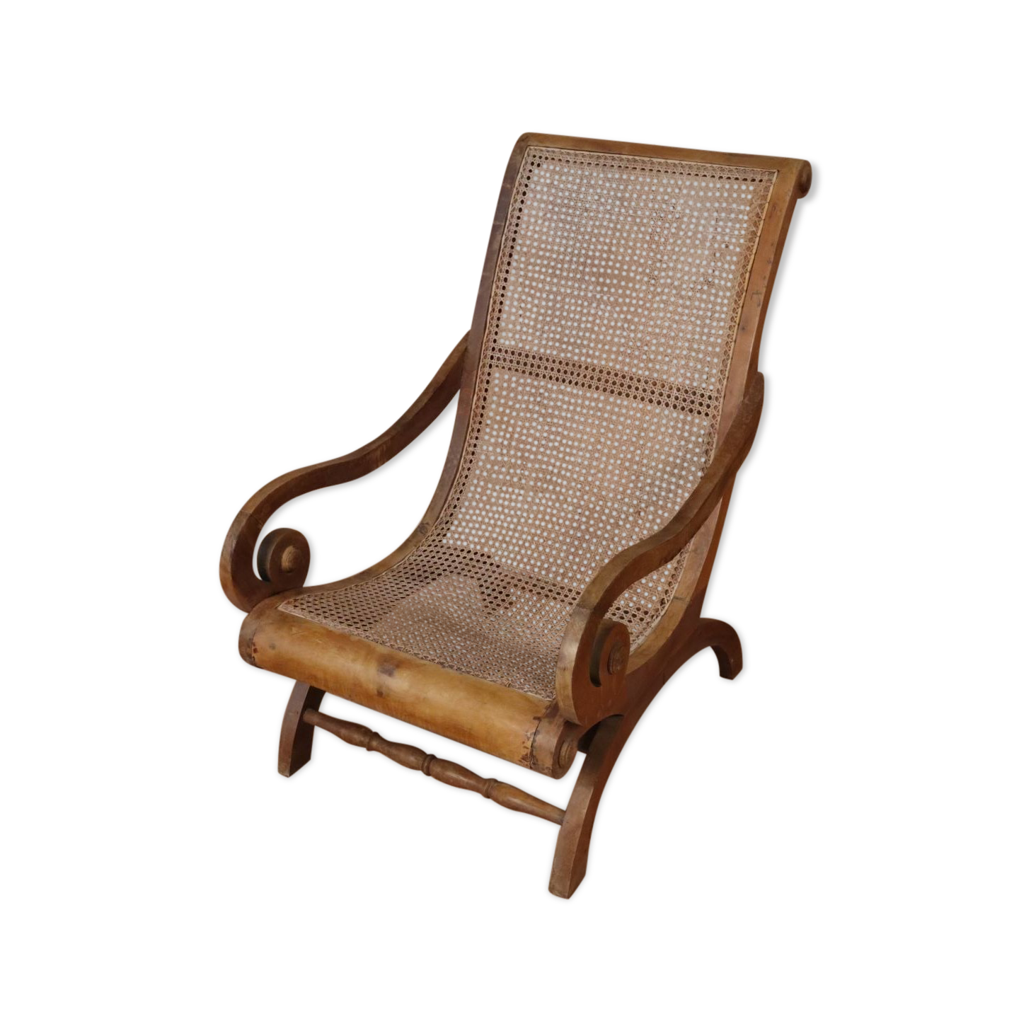Solid wood chair and caning