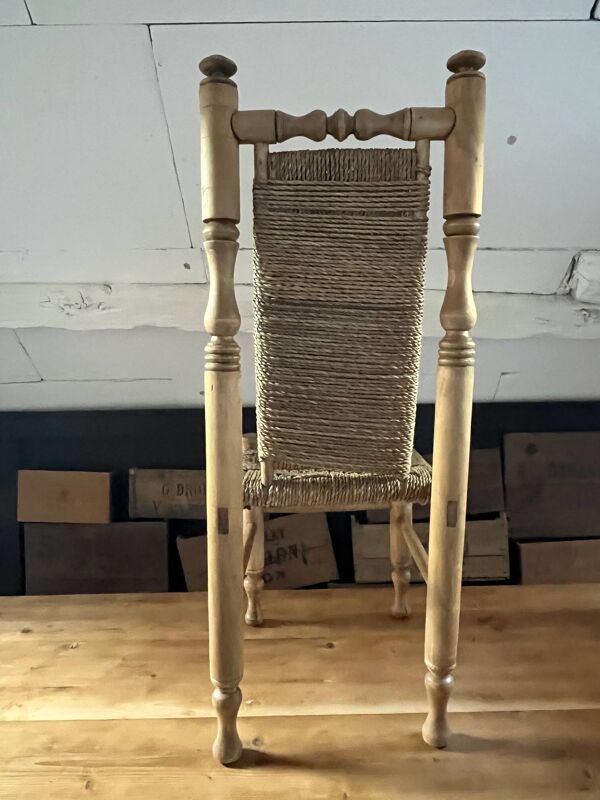 6 Chaises en bois et corde Attribuées à Adrien Audoux & Frida Minet