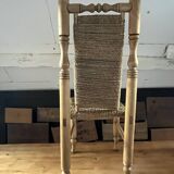 6 wooden and rope chairs attributed to Adrien Audoux & Frida Minet