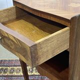 Louis XV style bedside table in rosewood and oak from the 1970s.
