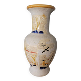 Bird stoneware vase