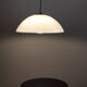 Adjustable White Murano Glass and Brushed Brass Pendant by VeArt