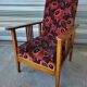 Authentic old vintage reclining relax armchair in very good condition