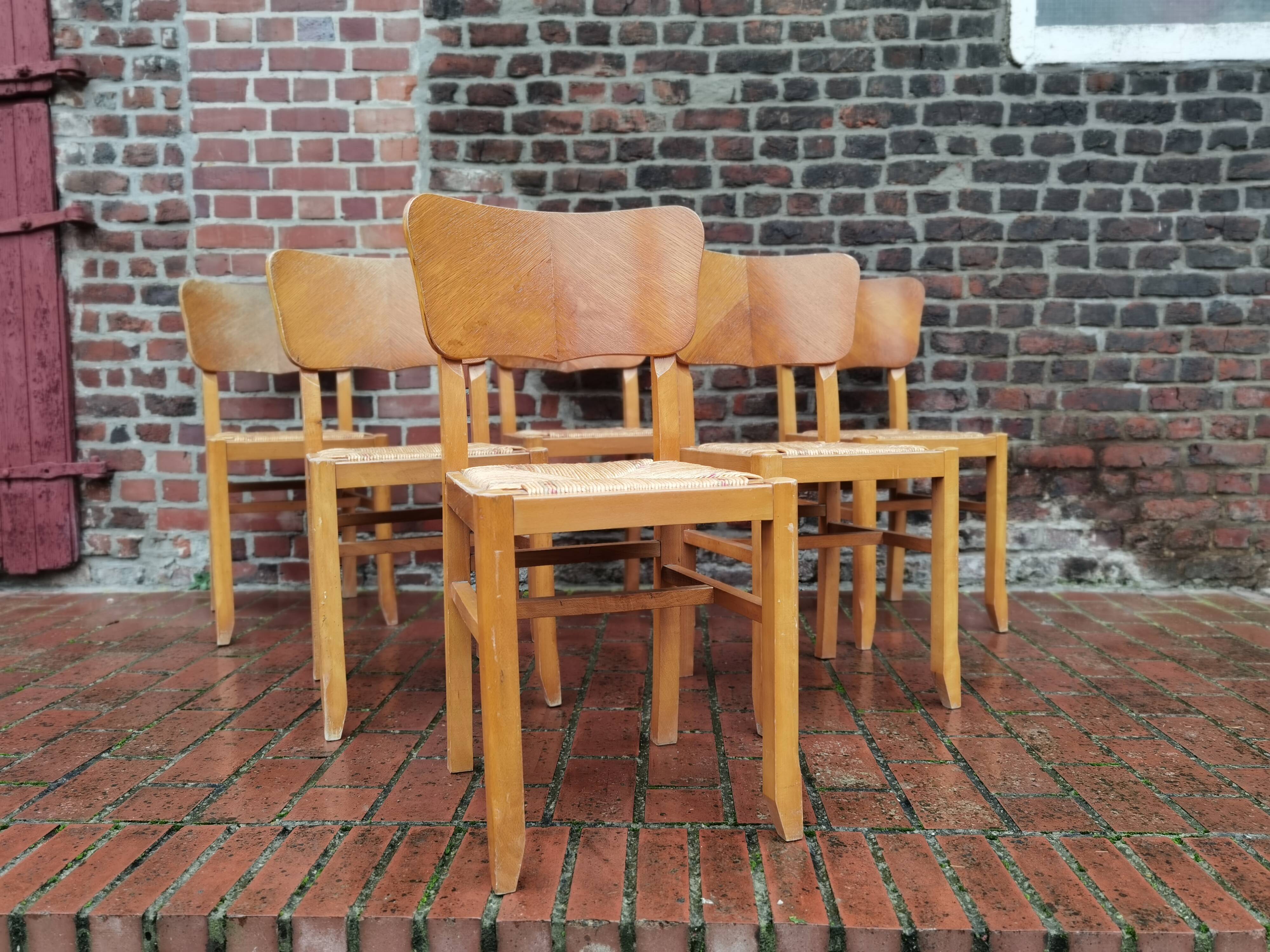 Lot of 6 chairs Pierre Cruege