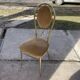 Vintage Paolo Salice set — Smoked glass table and 4 yellow straw chrome metal chairs (set of 5)