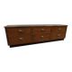 Vintage low TV cabinet from the 1950s with drawers.