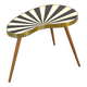 Jaren 50 niervormig zwart wit tafel, plantentafel