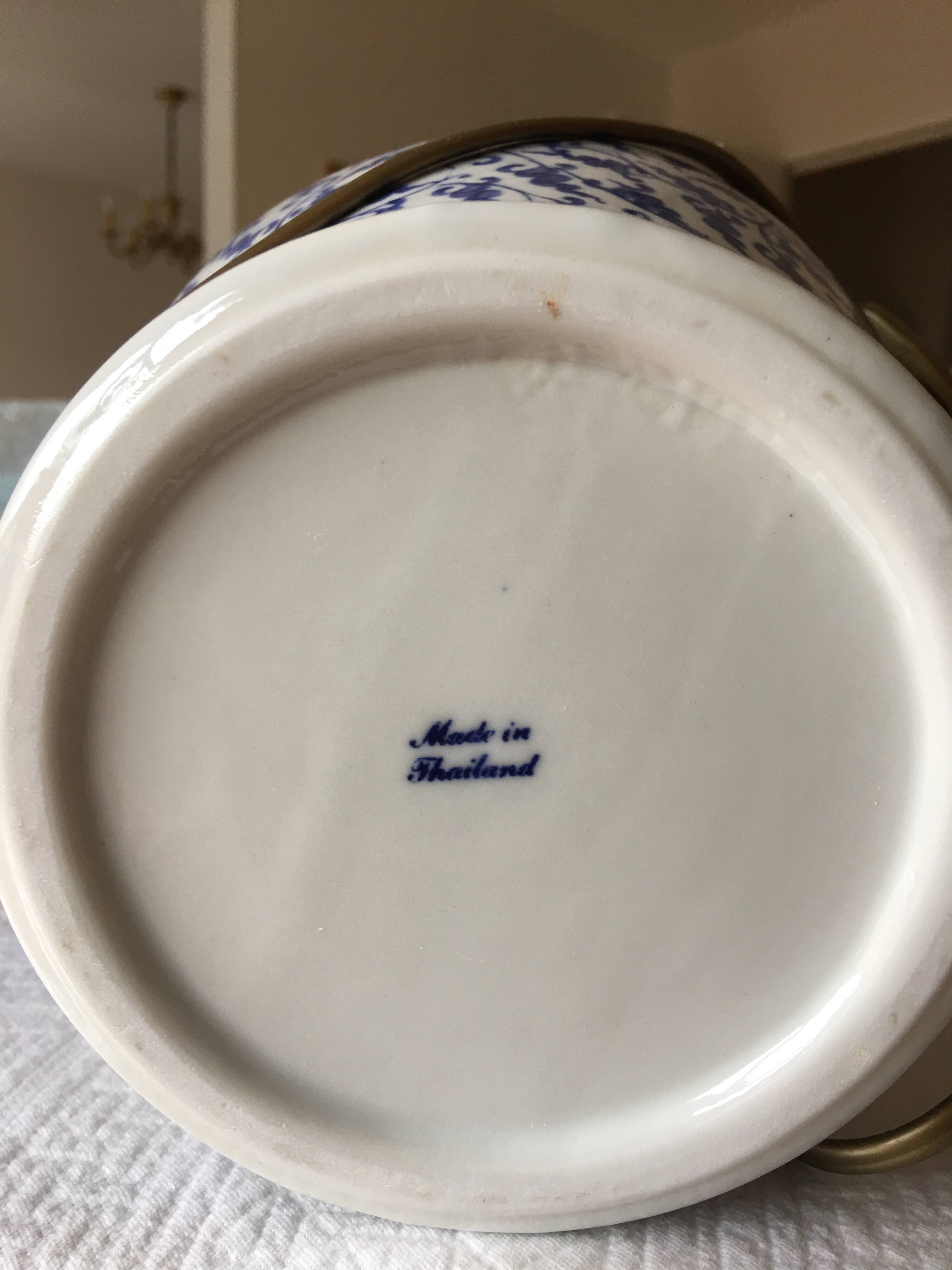 Pied de lampe en porcelaine