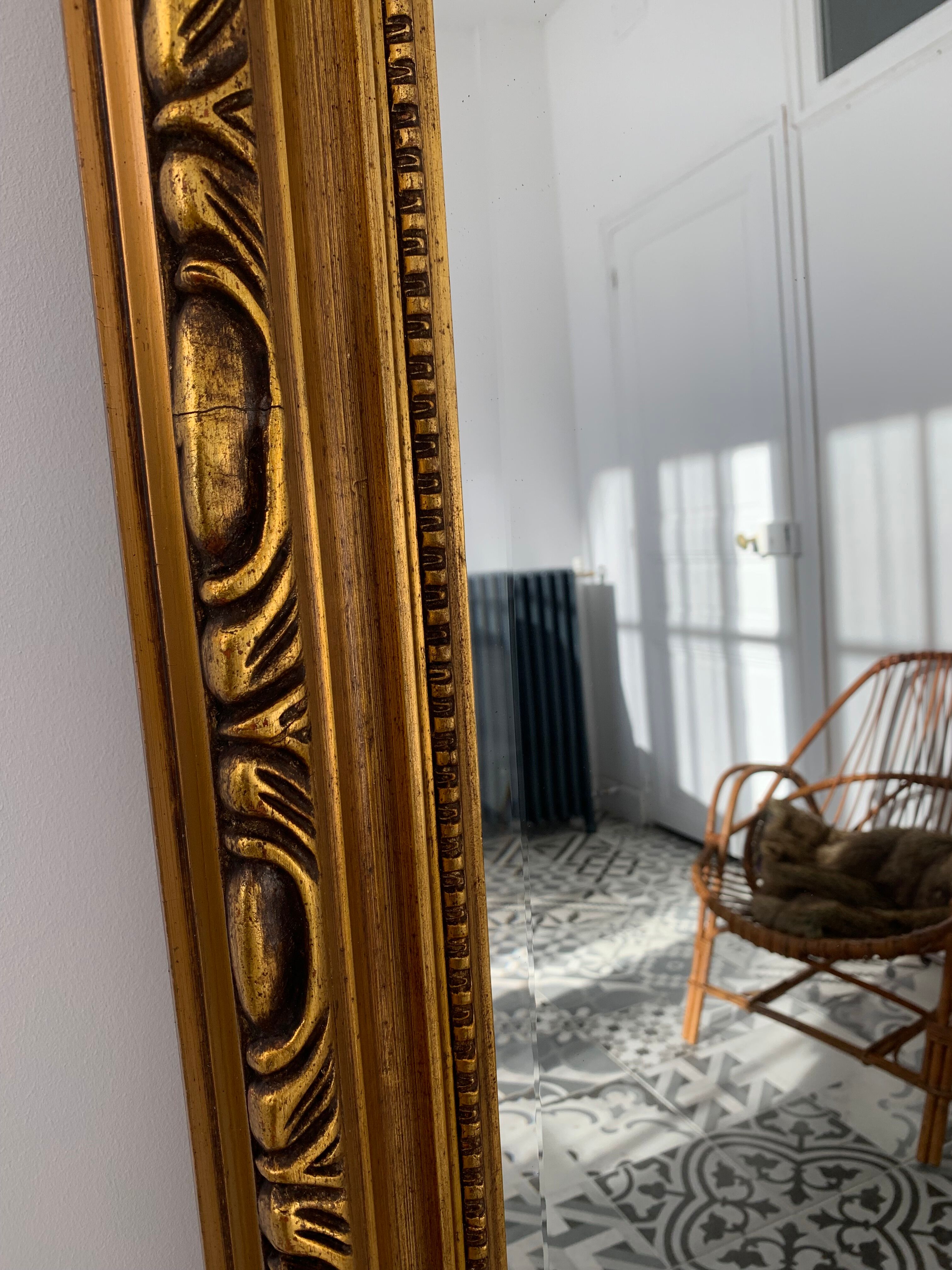 Old beveled mirror 159x99cm