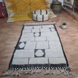 Handmade wool Berber rug 150 X 100 CM