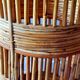 Brass and rattan umbrella stand 1970