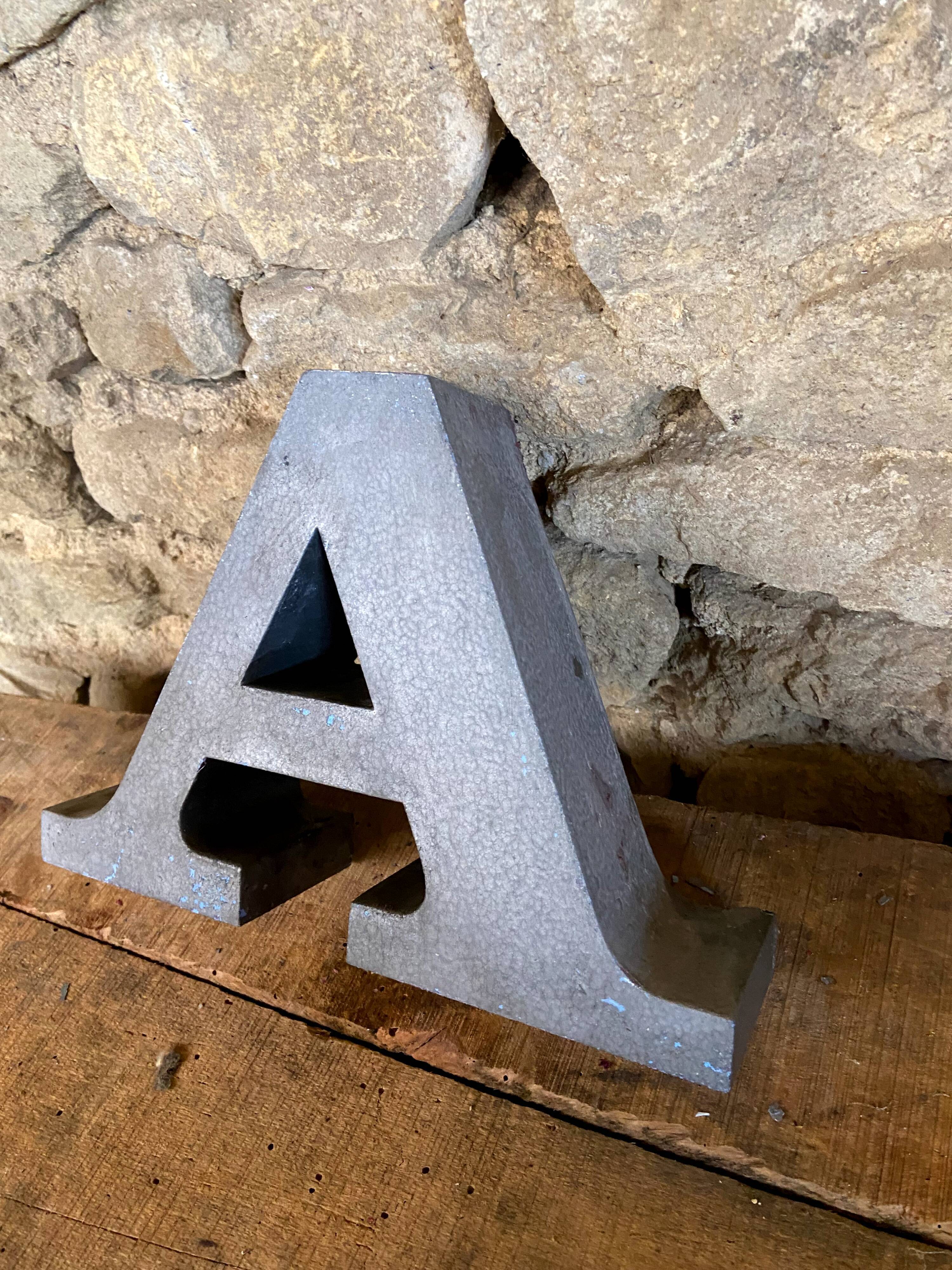 Metal letter A