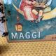 Maggi advertising plate in stamped sheet metal - 30 x 40 cm