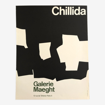Affiche originale en lithographie d'après Eduardo Chillida, Galerie Maeght, 1968