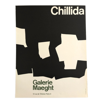 Affiche originale en lithographie d'après Eduardo Chillida, Galerie Maeght, 1968