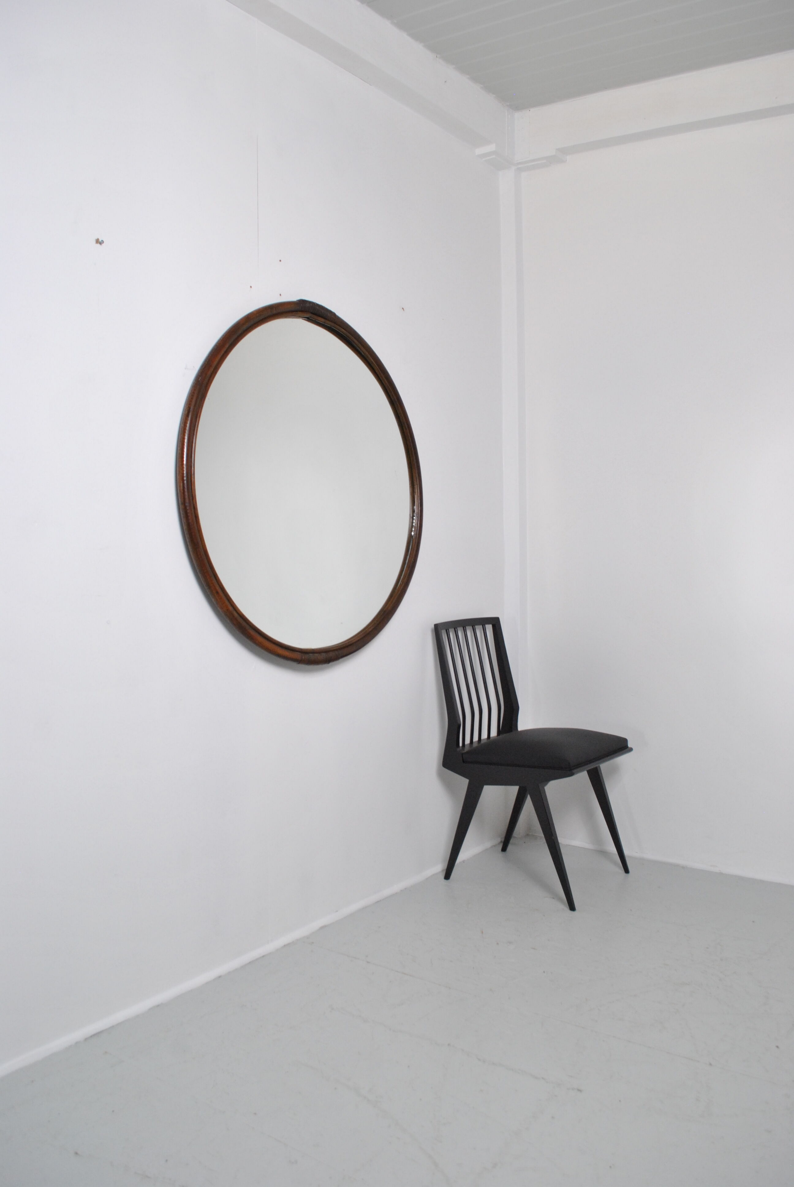 Large rattan mirror 96 cm
