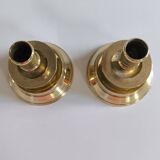 Pair of gilded brass candlesticks