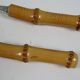 Vintage salad service Solingen in stainless steel and bamboo – Germany