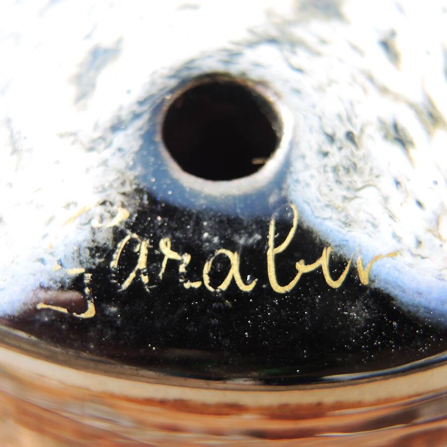 Antique Marbled Ceramic Flower Pick