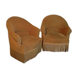 Pair of toad armchairs