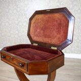 Victorian Mahogany Wood and Veneer Sewing Table, 1850s