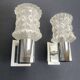 Pair of vintage Italian chrome wall lights by Targetti 1970