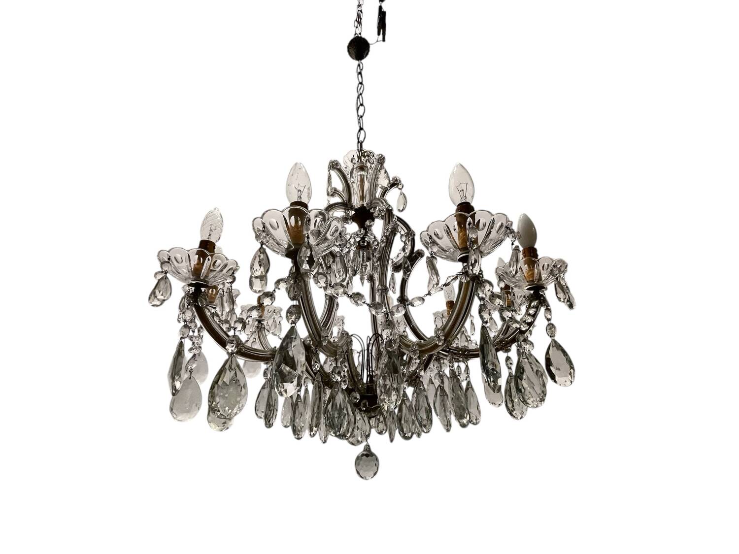 Large Crystal Maria Teresa Chandelier 1950's