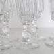 Ensemble de 7 flutes à champagne, verre, vintage
