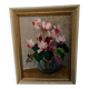 Small old framed oil on cardboard