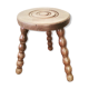 Turned wooden milking stool